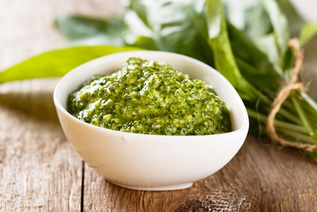 Vegan diet fans love a rich, creamy, dairy-free pesto sauce made better with preserved lemon.