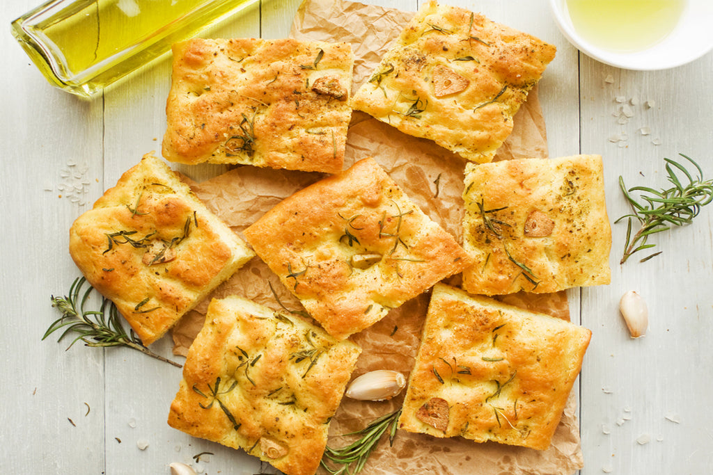 Foccacia bread with preserved lemon